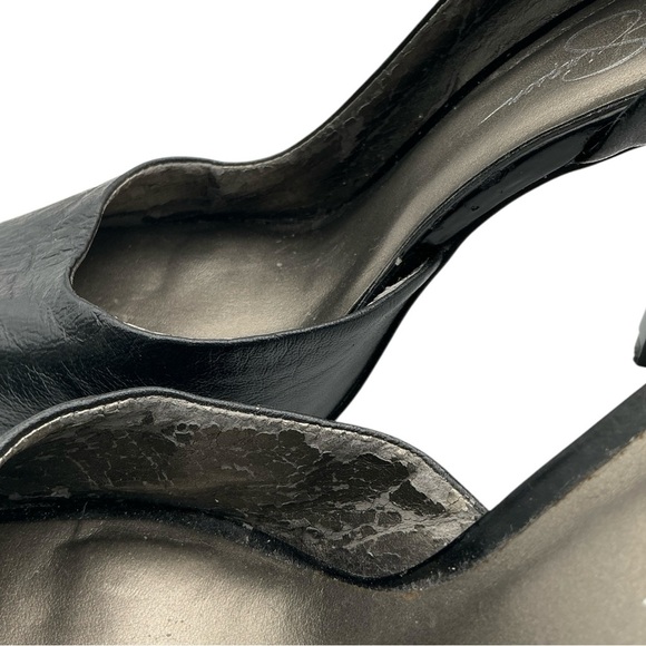 Jessica Simpson leather‎ open toe heel size 8.5 Y2K - Picture 6 of 9